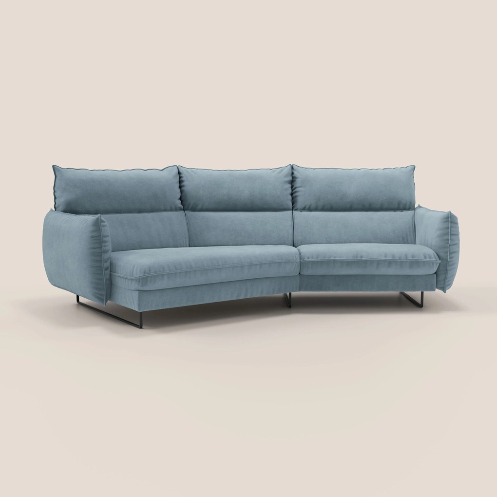Monamour divano moderno angolare con opzione relax elettrico in microfibra smacchiabile impermeabile T11 carta da zucchero