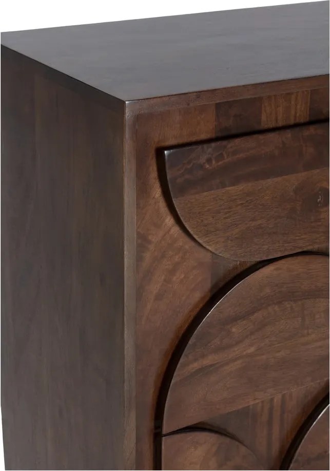 Cassettiera marrone in mango massiccio 145x76x40 cm Trisha – MOME