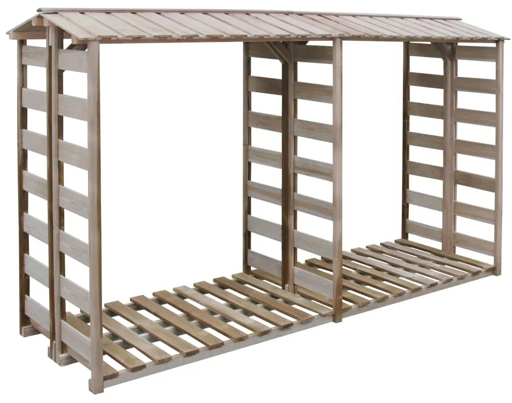 Deposito Per Legname Capanno 300x90x176 Cm İn Pino Impregnato /