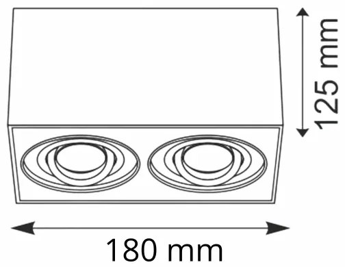 Luce Spot HADAR Q2 2xGU10/10W/230V nero