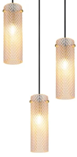 Globo 15775-3HR - Lampadario a sospensione con filo KAROLO 3xE14/40W/230V