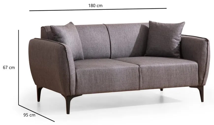 Divano grigio scuro - Belissimo - Balcab Home