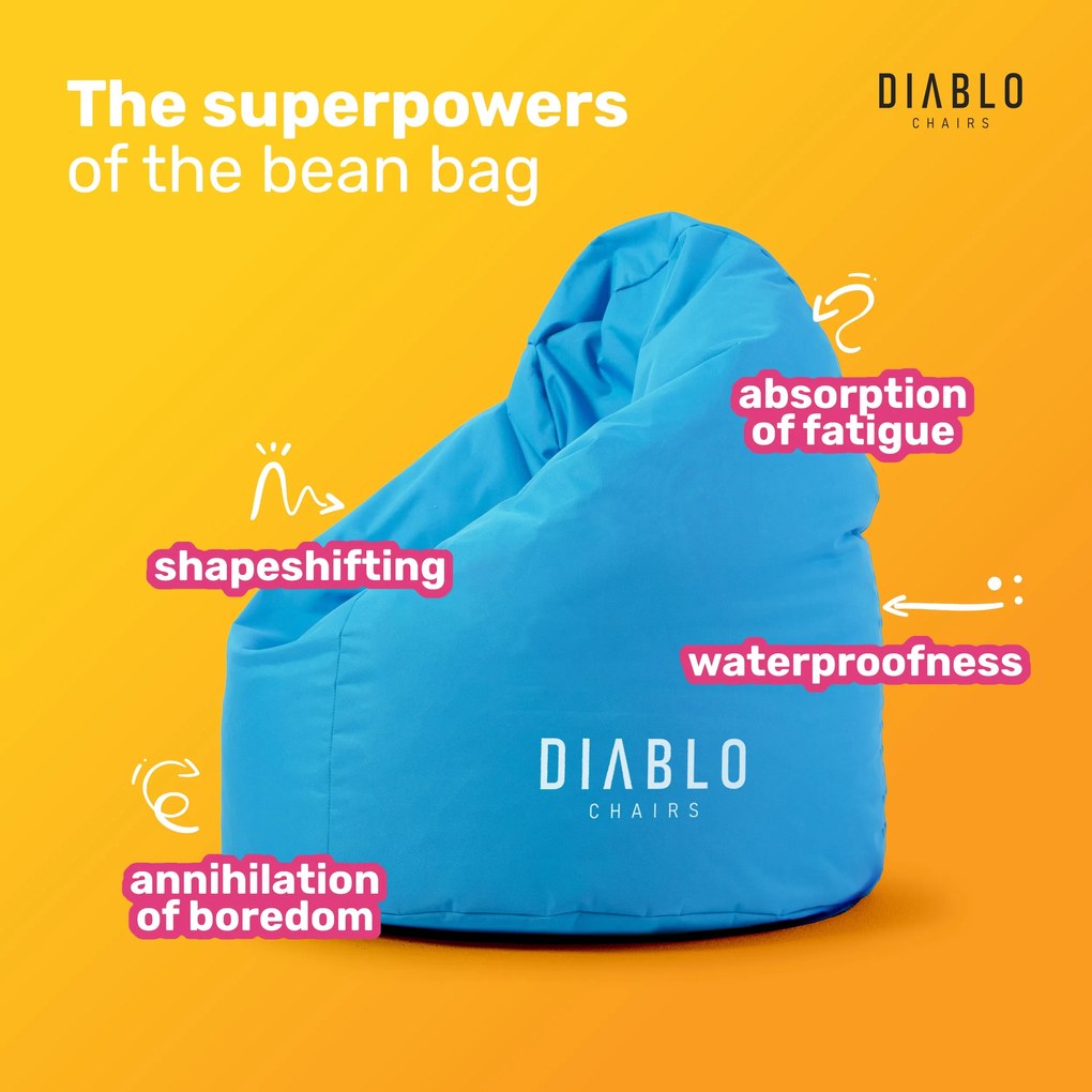 Pouf per bambini Diablo Chairs: Blu