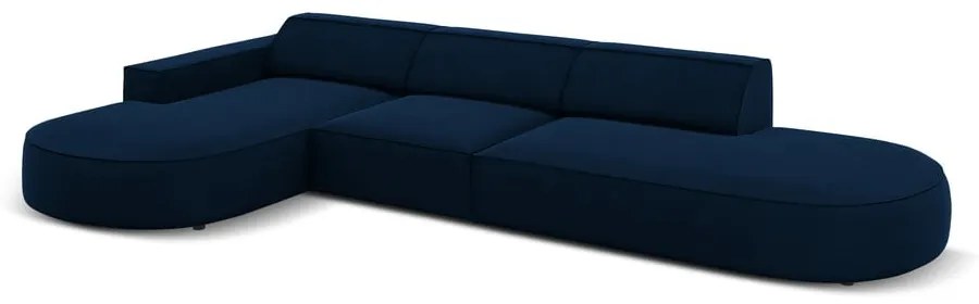 Divano angolare in velluto blu (angolo sinistro) Jodie - Micadoni Home