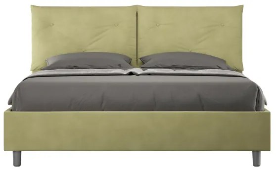 Letto matrimoniale e rete 160x190 in microfibra tč verde Appia