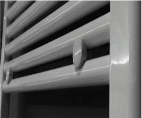 Termoarredo in acciaio bianco Scaldasalviette Ercos Linea Monica ASMONF9010