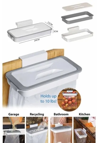 Trade Shop - Supporto Buste Spazzatura Gancio Cassetti Ante Mobili Raccolta Rifiuti Cucina