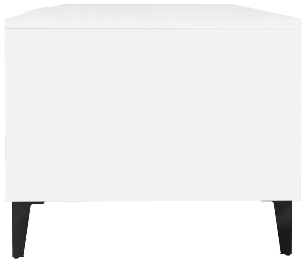 Tavolino da Salotto Bianco 102x50x40 cm in Legno Multistrato