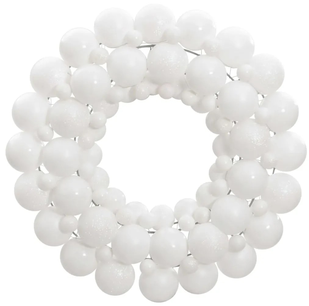 Ghirlanda Di Natale Bianca 45 Cm İn Polistirene /