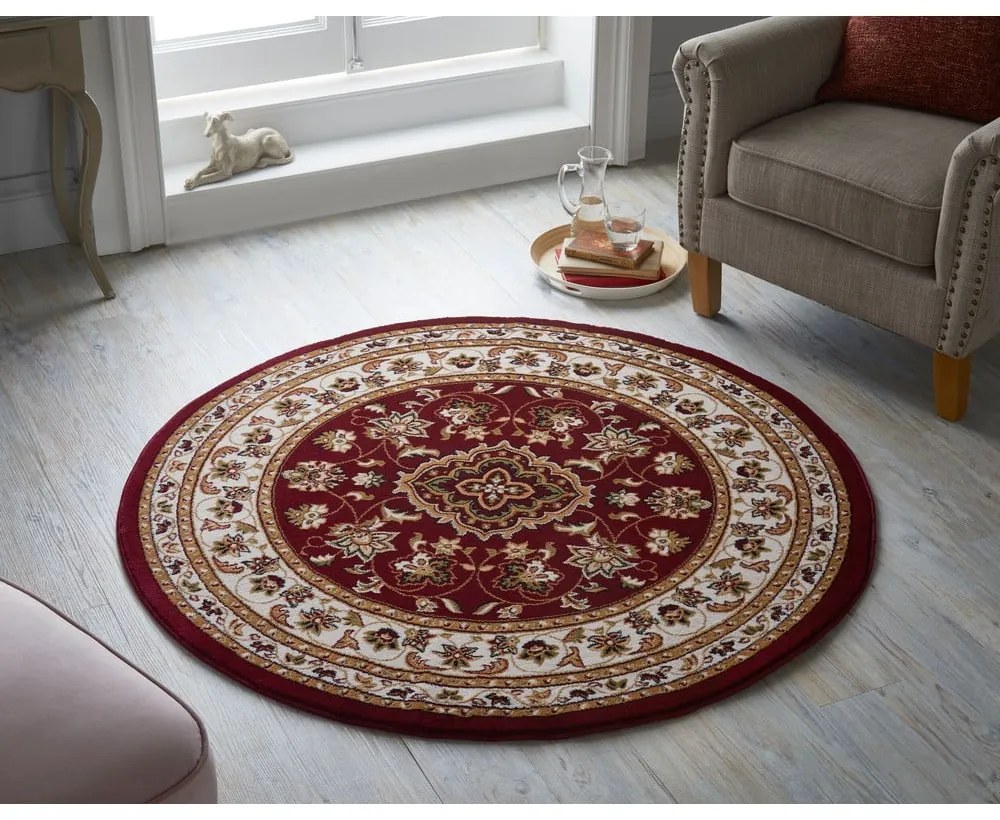 Tappeto rotondo rosso 133x133 cm Sherbone - Flair Rugs
