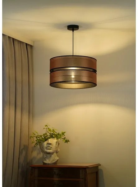 Duolla - Lampadario a sospensione con filo COPPER SHINY 1xE27/15W/230V diametro 40 cm rame/nero