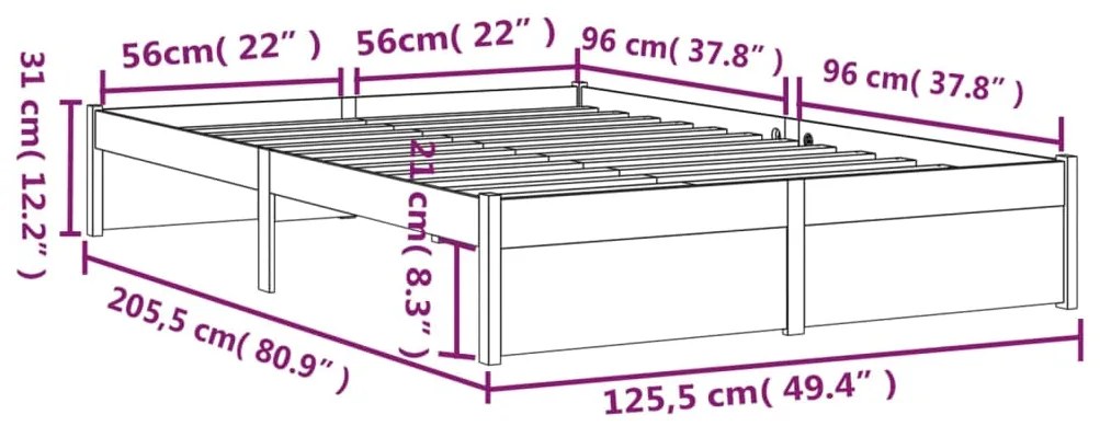 Giroletto Miele in Legno Massello 120x200 cm