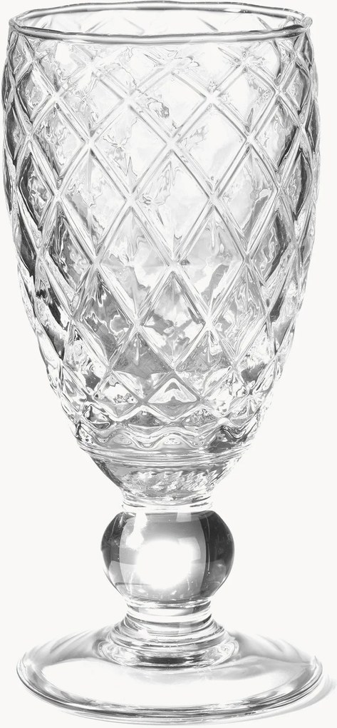 Set di 6 bicchieri da vino in vetro soffiato Diamond