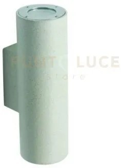 Applique biemissione portland bianca 2 luci attacco gu10 ip65 8,3x1...