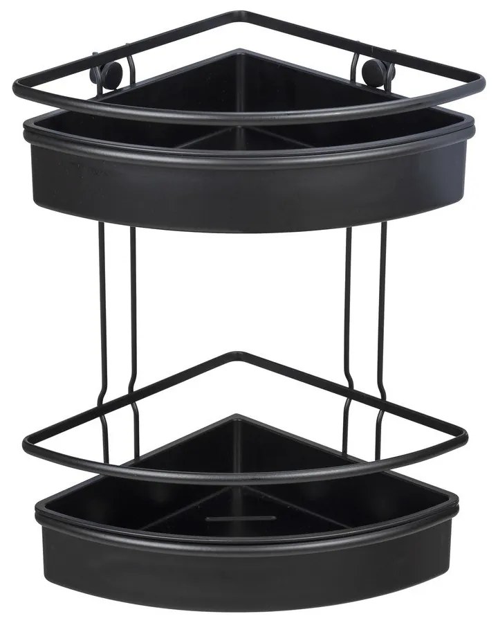 Mensola angolare nera per doccia , 30 x 22 cm Molinella - Wenko