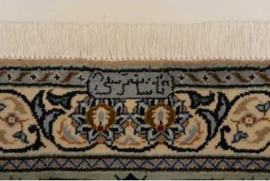 Kashan Fine Floreale Avorio Blu 273x388 Cm