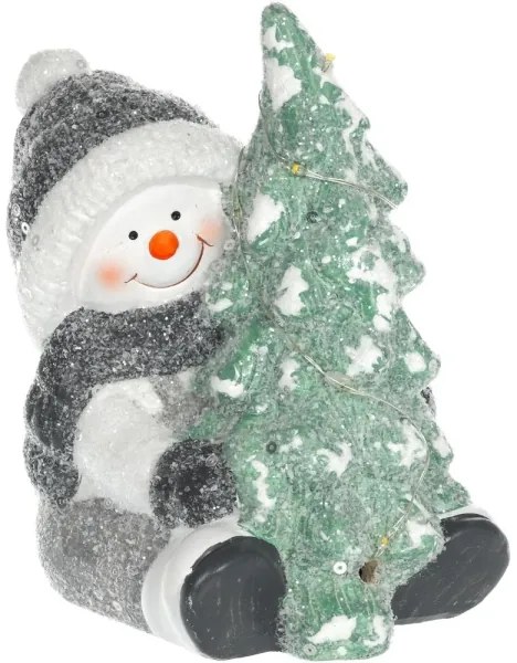 Retlux - Decorazione natalizia LED LED/2xLR44/bianco caldo pupazzo di neve con albero