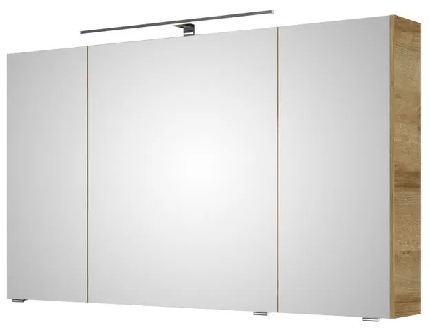 Pensile con luce Cassca PELIPAL riviera rovere replica trasversale L 120 x H 70 x P 15 cm