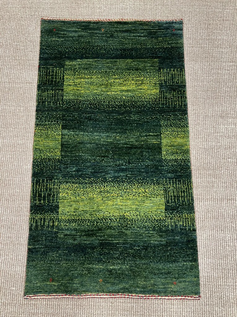 Loribaft Tappeto 60 x 110 Verde (Iran) Annodato A Mano