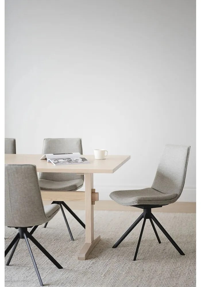 Sedie da pranzo girevoli beige in set di 2 Lowell - Rowico