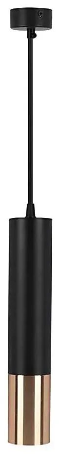 Lampadario a sospensione con supporto rigido 1xGU10/35W/230V 30 cm nero/oro