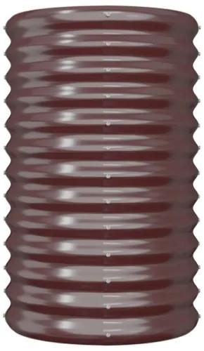 Vaso Giardino Acciaio Verniciato a Polvere 40x40x68 cm Marrone