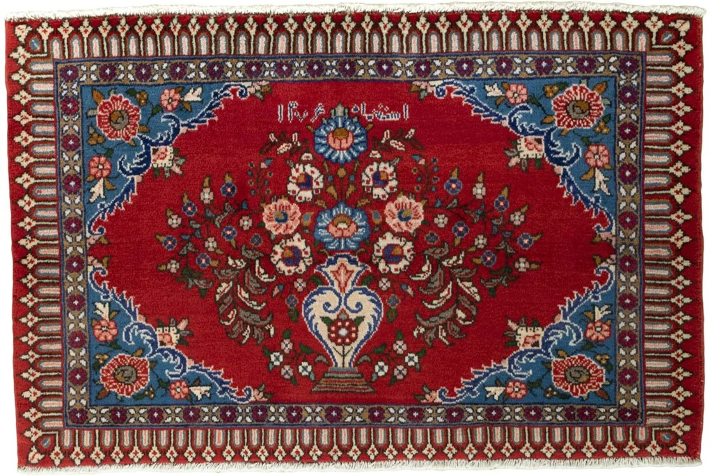 Sarouk Tappeto persiano 70x110 Rosso (Iran) Annodato A Mano