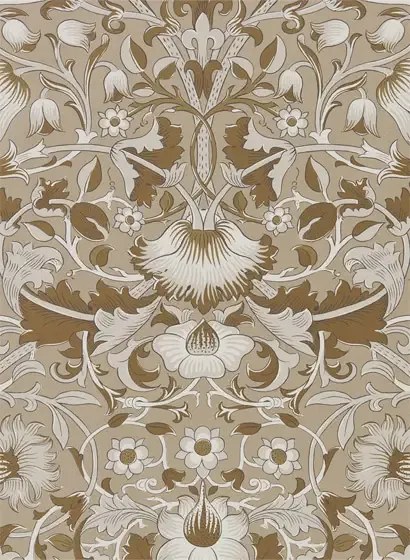 Morris & Co Carta da parati Pure Lodden - Gilver/ Gold