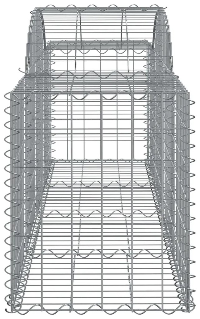 Cesti Gabbioni ad Arco 13 pz 200x50x60/80 cm Ferro Zincato