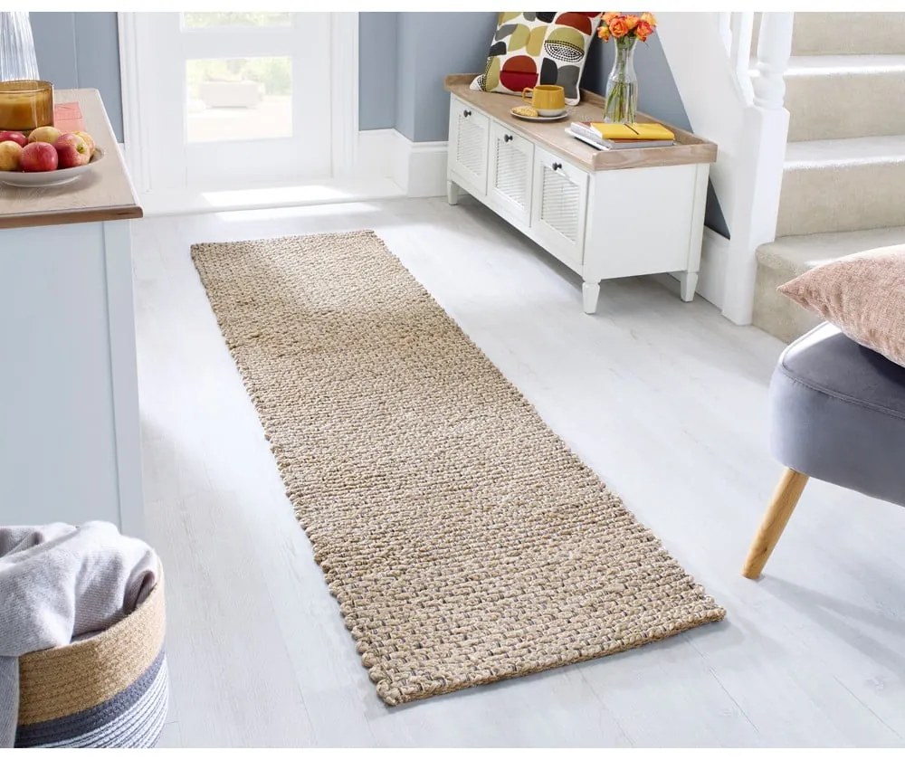 Passatoia di colore naturale in iuta 60x150 cm Sol – Flair Rugs