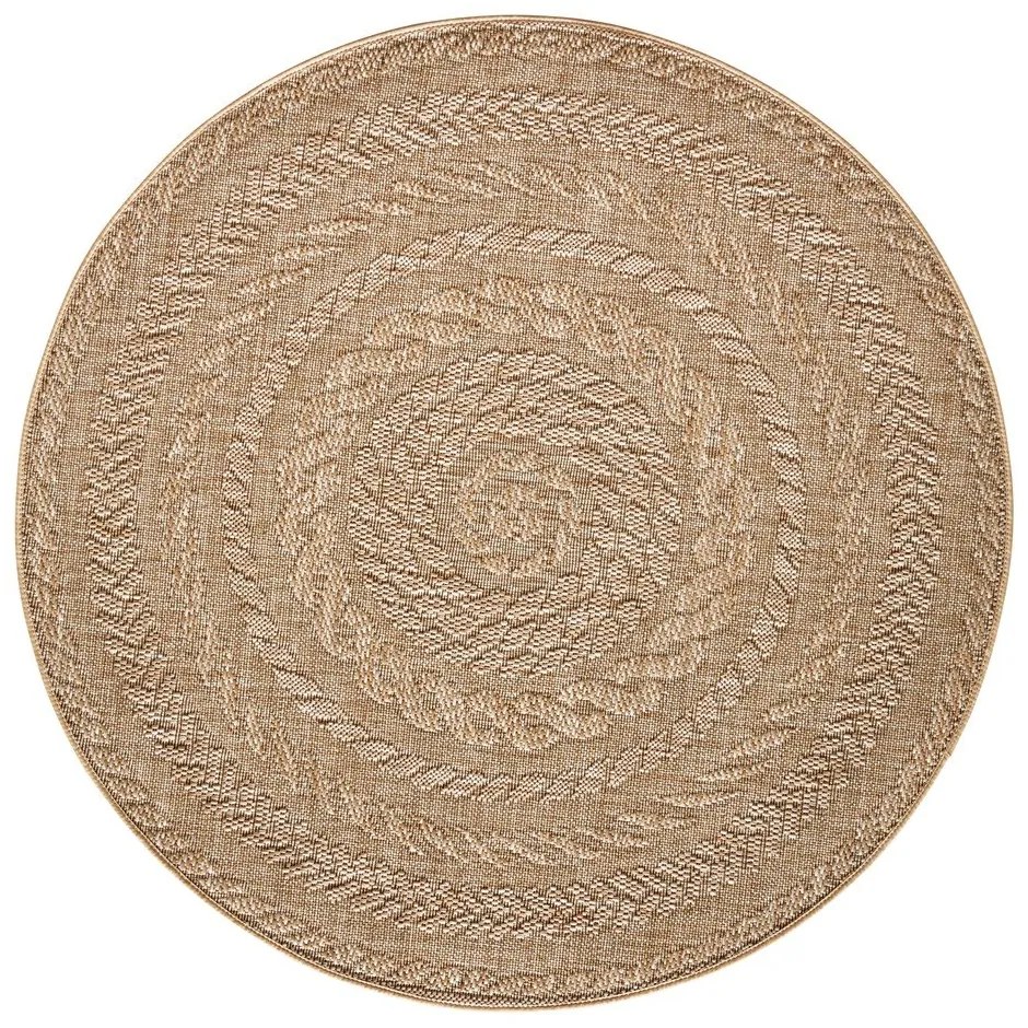 Tappeto da esterno beige, Ø 160 cm Almendro - NORTHRUGS