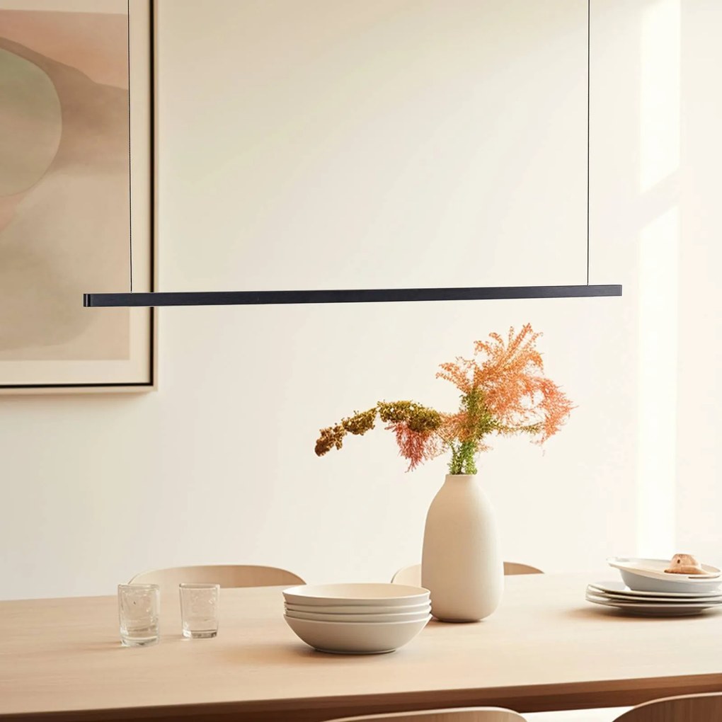 Lampada LED a sospensione Talon di Quitani anodizzata nera 24W