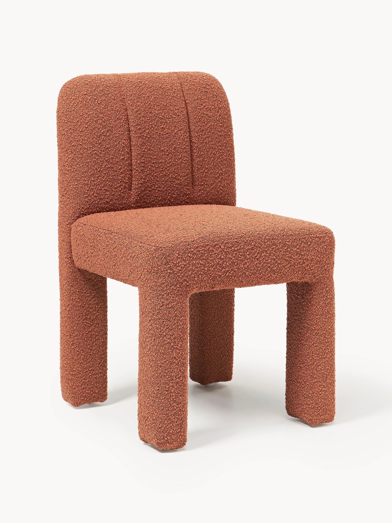 Sedia imbottita in bouclé Lukas