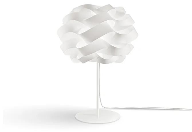 Lampada Da Tavolo Moderna 1 Luce Cloud In Polilux Bianco Made In Italy