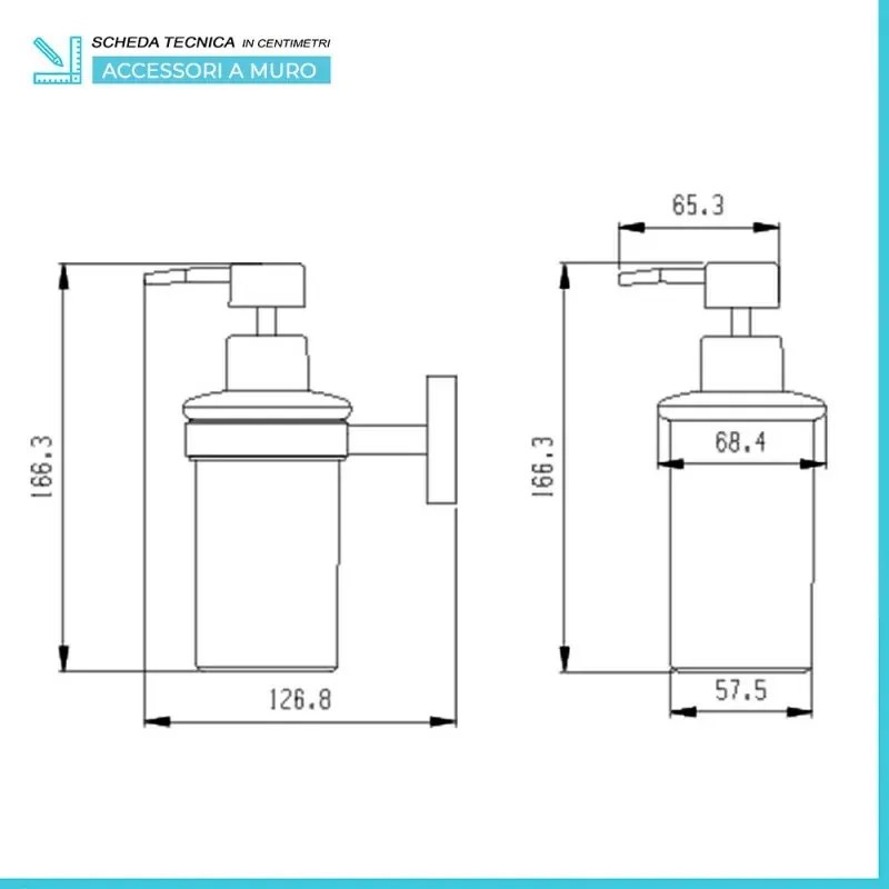 Set accessori a muro 3 pezzi in acciaio nero opaco e viti incluse Chic Black