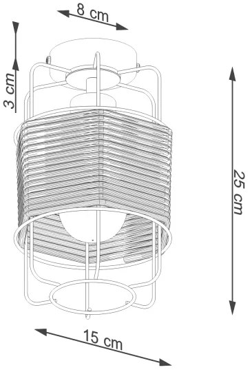 Sollux SL.1299 - Plafoniera GIZUR 1xE27/15W/230V