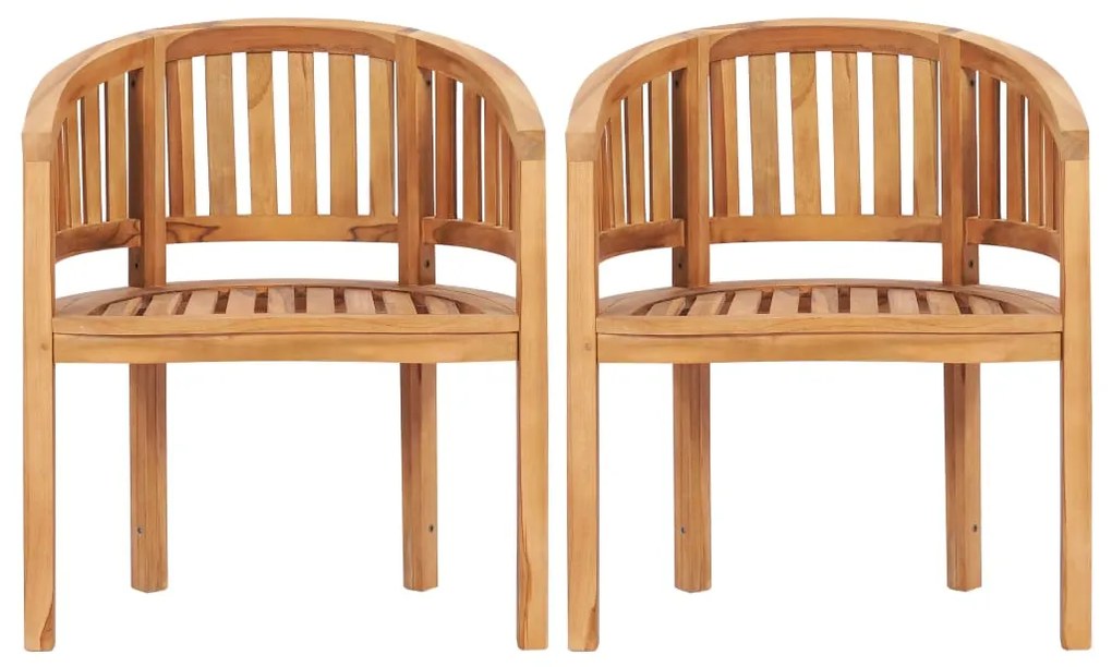 Set salotto da giardino 4 pz design curvo in massello di teak