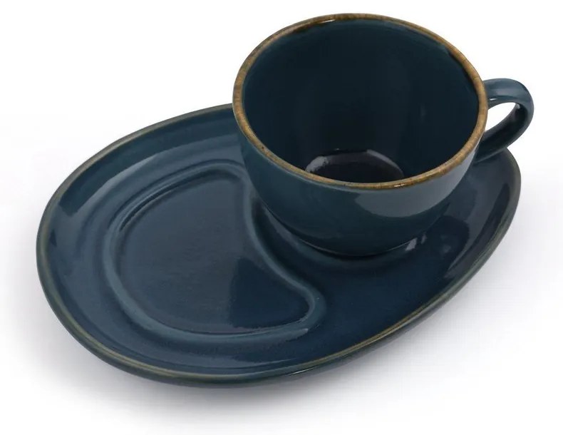 Tazze in ceramica blu scuro in set da 2 pezzi 0,21 l - Hermia