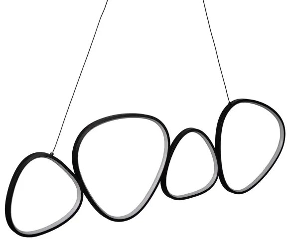 Lampadario LED a cavo PETRA LED/48W/230V 4000K nero