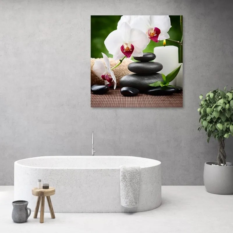 Quadro su tela, Orchidee zen  Dimensioni Tappeti 40x40