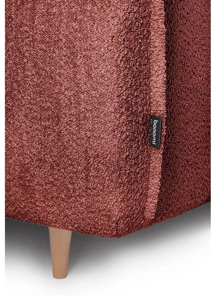 Divano letto rosso in tessuto bouclé 215 cm Patti - Bonami Selection
