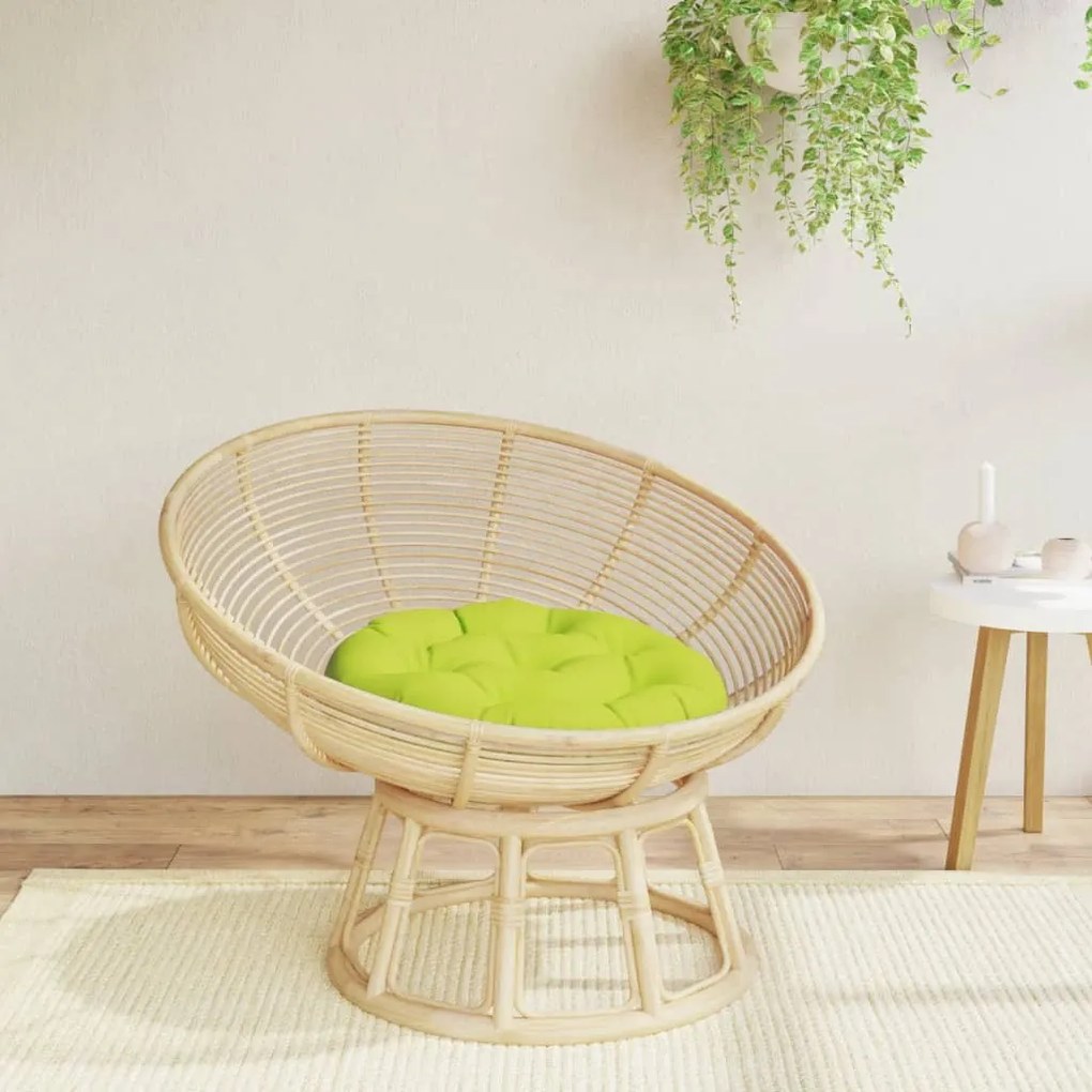 Cuscino Rotondo Verde Chiaro Ø 60x11 Cm İn Tessuto Oxford /