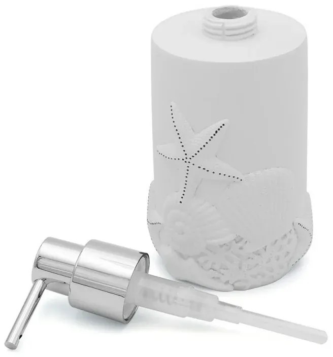 Dispenser sapone liquido da appoggio in resina bianco Coral
