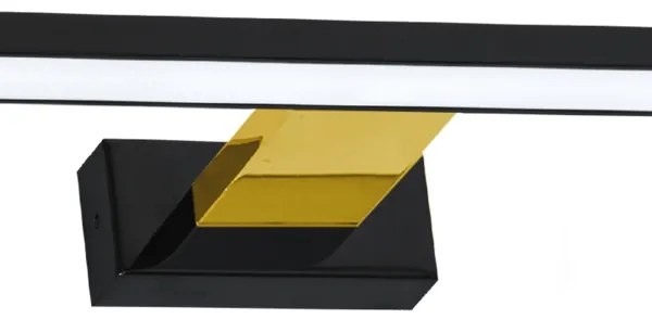 Illuminazione LED per specchio da bagno SHINE LED/13,8W/230V 60 cm IP44 nero/oro