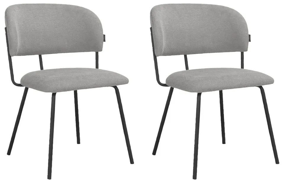 Set di sedie da pranzo grigie 2 pz Claudia - Støraa