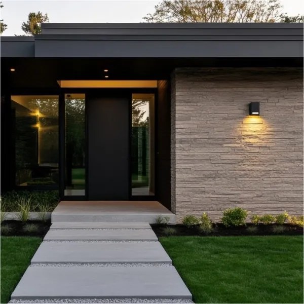 Applique da esterno QUERK 1xGU10/35W/230V IP54 8 cm nero