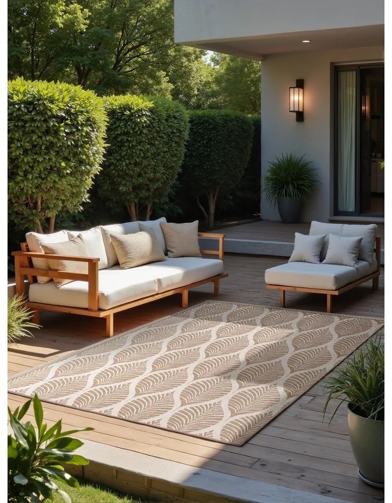 Tappeto da interno/esterno beige/avorio 200x290 cm Duet Liora – NORTHRUGS