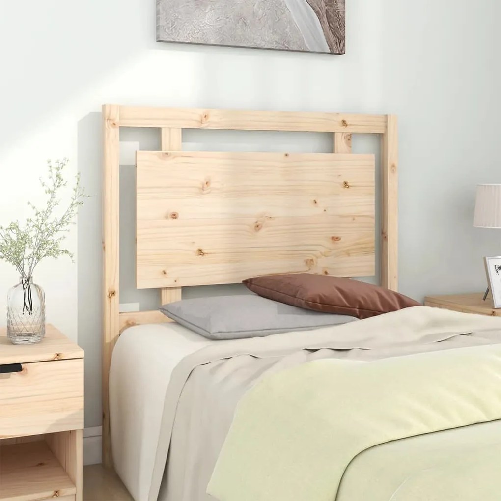 Testiera per letto 95,5x4x100 cm in legno massello di pino