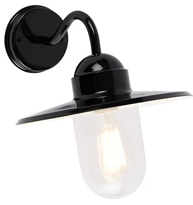Lampada da parete esterna moderna nera IP44 - Kansas