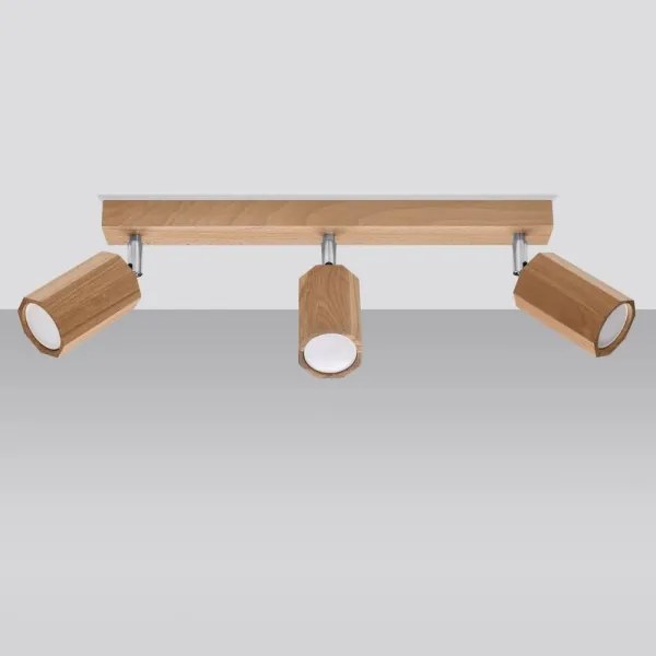 Sollux SL.1030 - Faretto ZEKE 3xGU10/40W/230V quercia